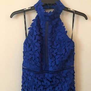 Bardot Gemma Halter Lace Sheath Dress